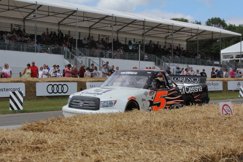 Mike Skinner on track at the Goodwood Festival of Speed